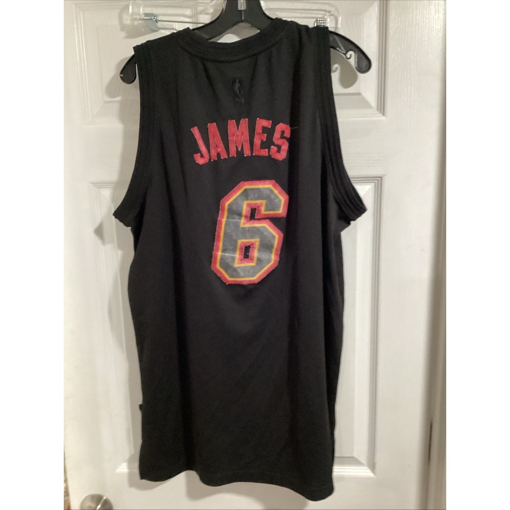 Miami Heat LeBron James #6 Adidas Jersey - Large (Length +2)